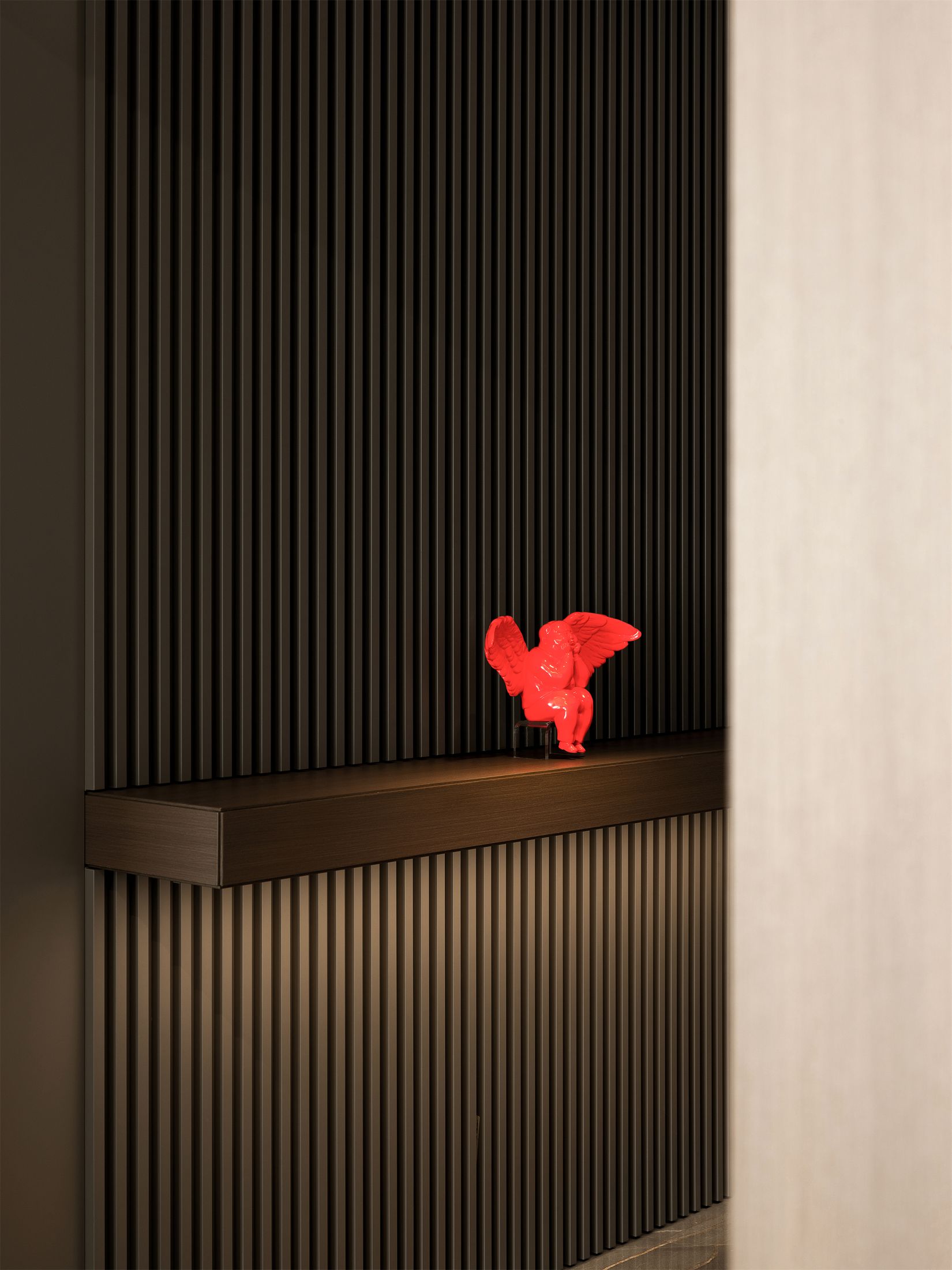 Kumiko project, Tokyo — bespoke walnut, cane and stone cabinetry by Adorn World, view 10