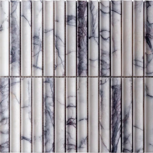 Serpentine Concave Arabescato Marble Tile - 305x305mm