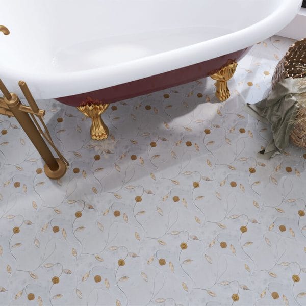 Golden Blossom Marble Tile - Image 3