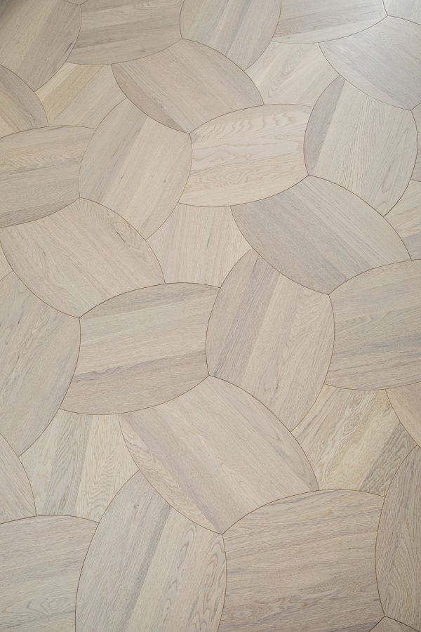 Urban Weave Oak Floorboard Collection close-up with layered elliptical pattern