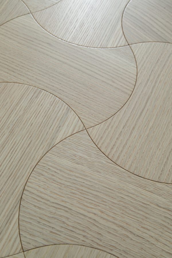 Close-up of European Oak Dogbone Floorboards showcasing seamless fit and natural oak texture.