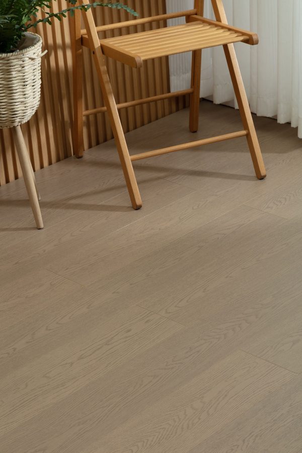 QH9905 Oak Floorboard with wooden chair and plant decor