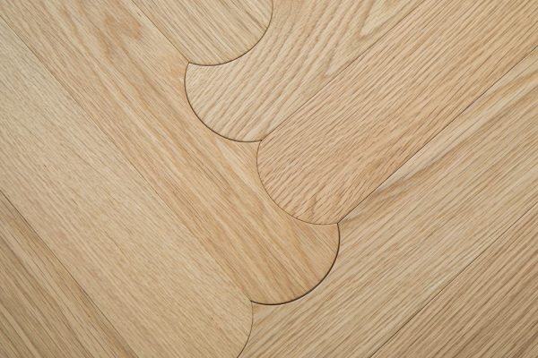 Close-Up of Oak Puzzle Floorboard Interlocking Pattern