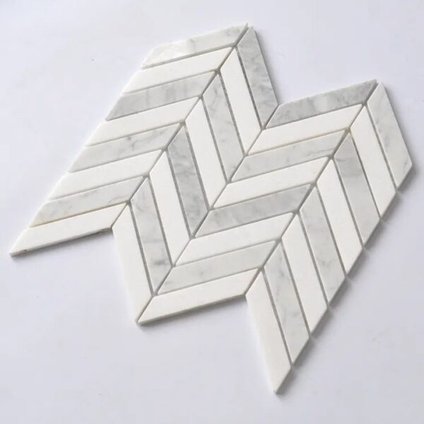 Carrara Chevron Mosaic Tile