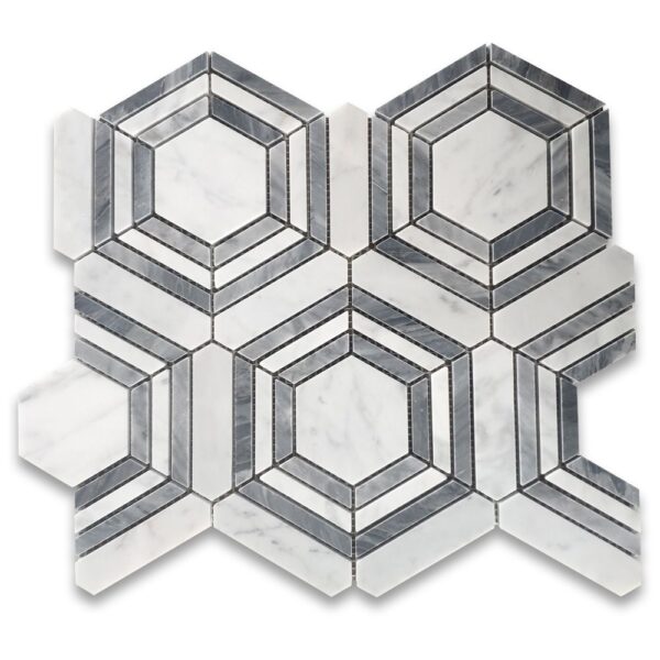 Carrara Tivoli Mosaic Tile - Image 2