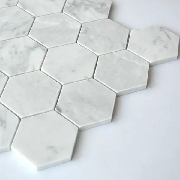 Carrara Hexagon Marble Mosaic Tile